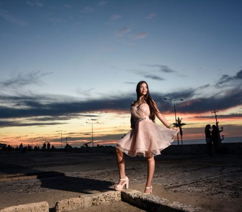 Quinceañera en Atardecer de Cartagena - Alvaro Delgado Fotógrafo