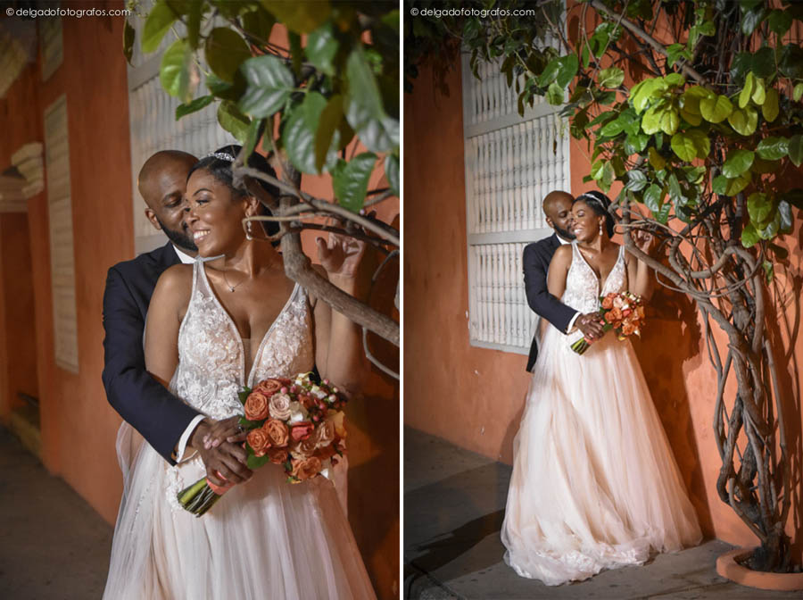 Sesión de fotos de recién casados en Cartagena. Photo session of newlyweds in Cartagena.