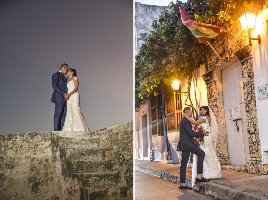 Cartagena wedding photographer. Romantic wedding pictures in Cartagena. @delgadofotografos