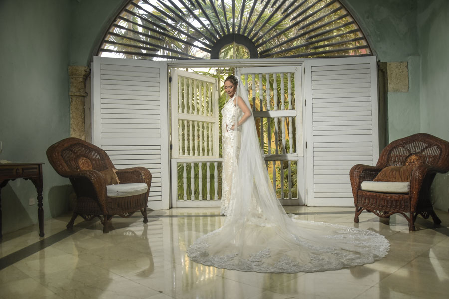 Bride in Casa Conde Pestagua , Cartagena.