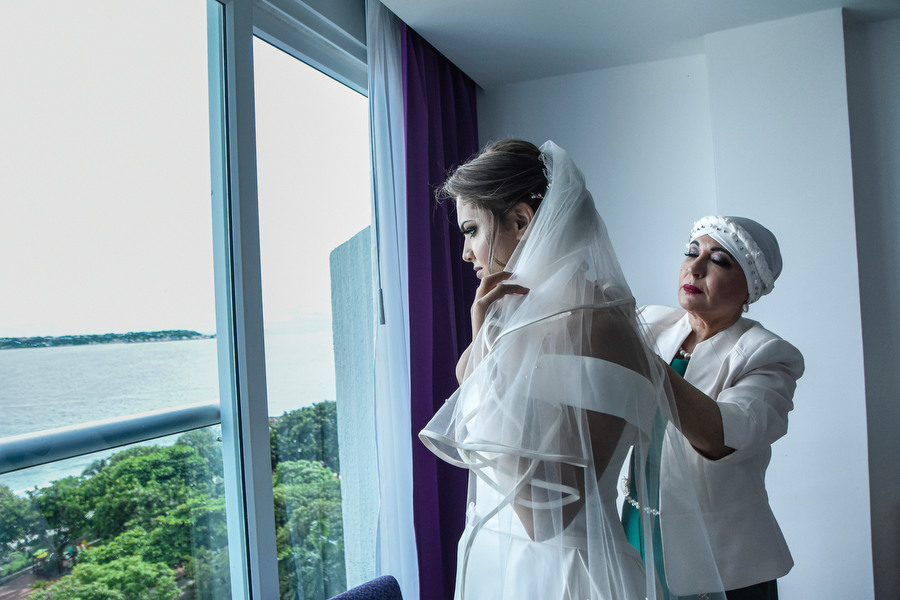 Bride at the Cartagena Hilton